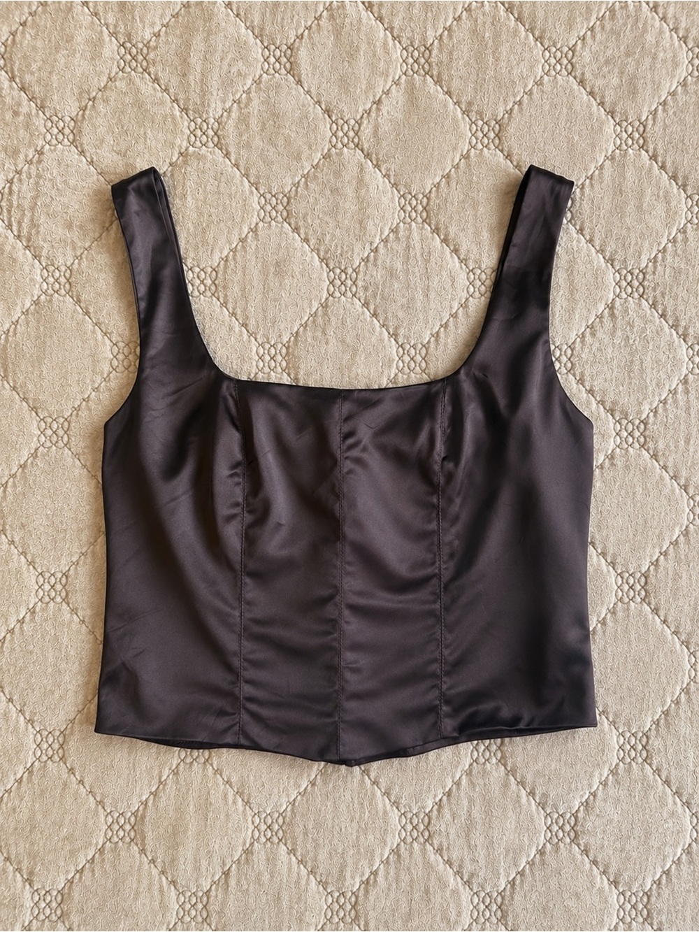 House of Harlow 1960 Satin Top in Deep Burgundy